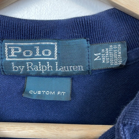 Polo By Ralph Lauren Custom Fit Mens M Polo Shirt 1/4 Button Pullover Shirt - Picture 8 of 8